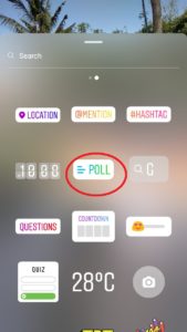 Instagram poll