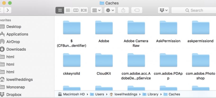 ~/Library/Caches