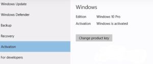 Completed Windows 10 Activation