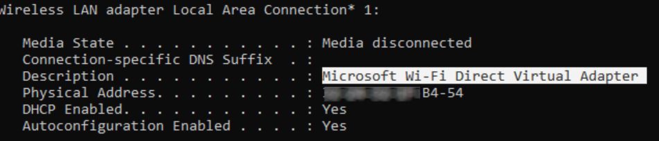 Check Wifi Direct for File Transfer on Windows 10